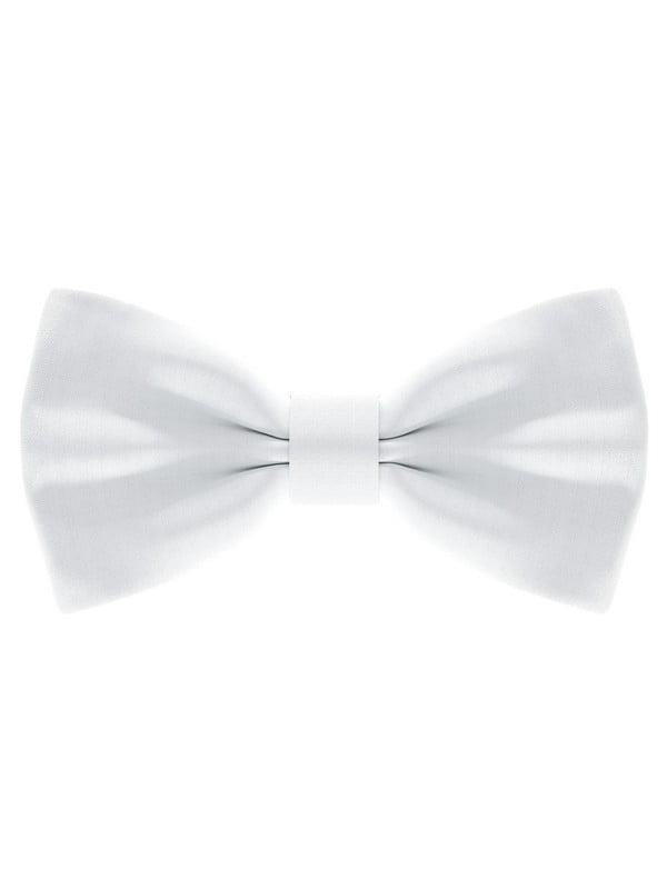 Краватка-метелик атласна білого кольору | 6459065