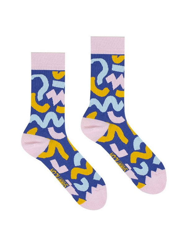 Шкарпетки сині з принтом | 6459390