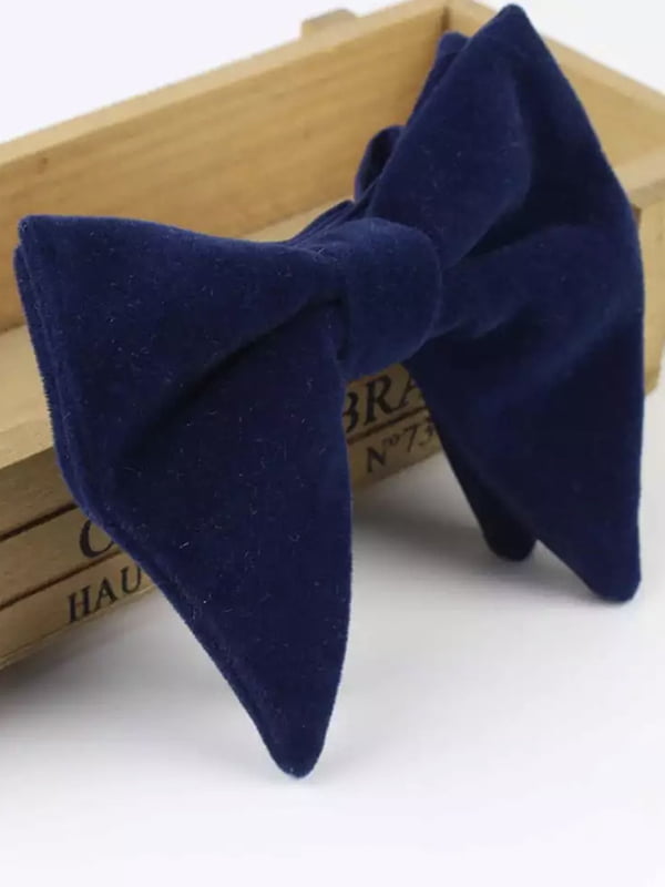 Краватка-метелик оксамитова синя | 6459595