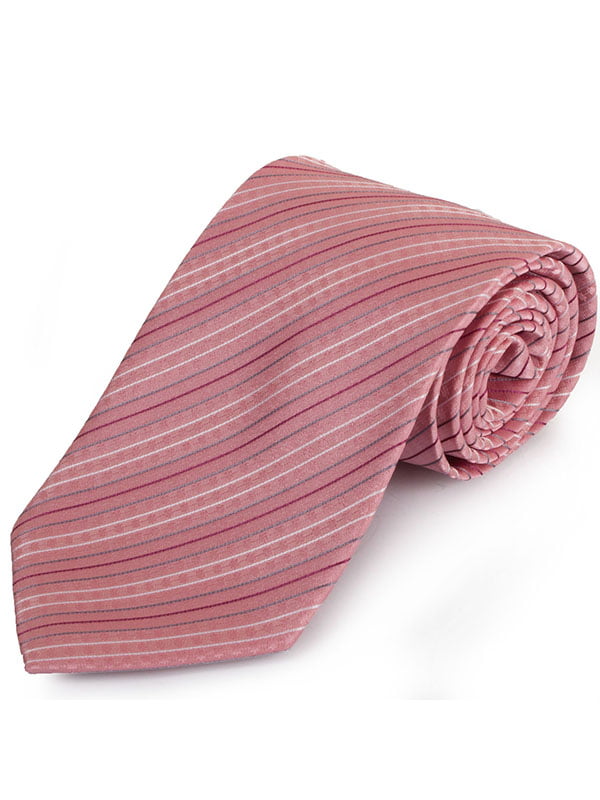 Краватка рожева в смужку | 6484891