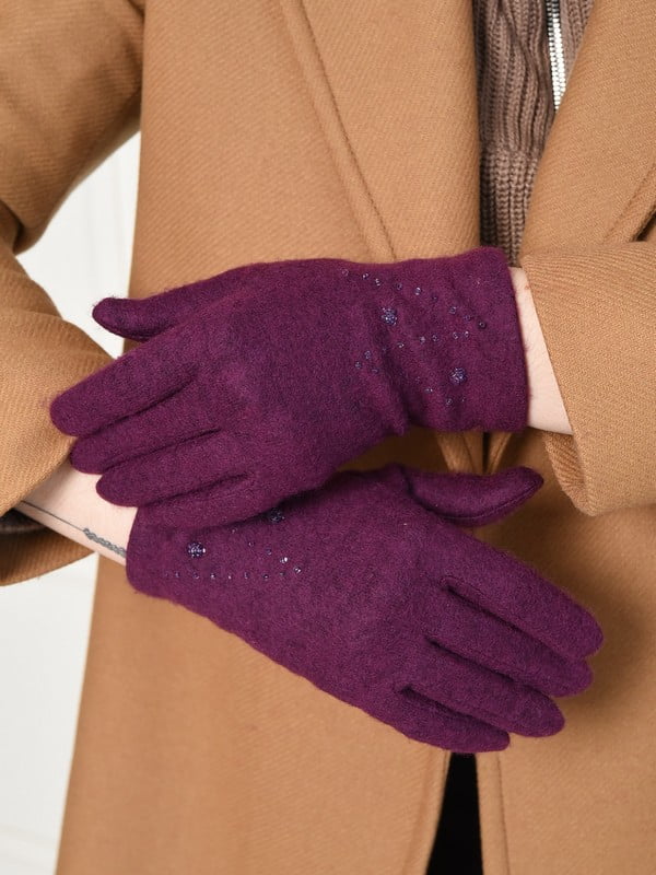 Рукавички текстильні фіолетові | 6493508
