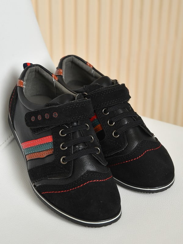 Туфлі чорного кольору на липучці | 6495101