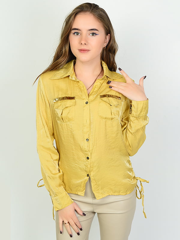 Блуза гірчичного кольору | 6496421