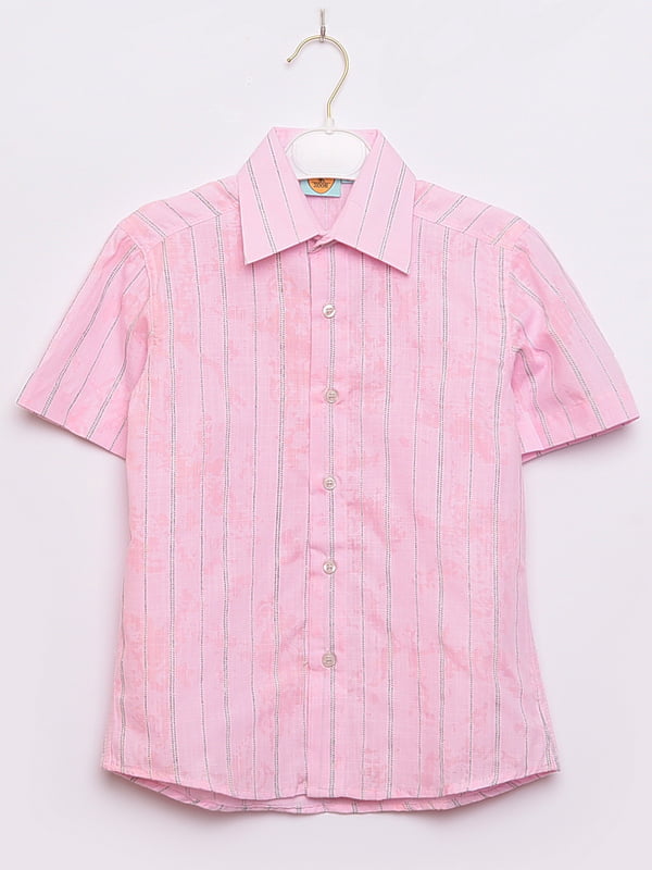 Рубашка розовая в полоску | 6497007