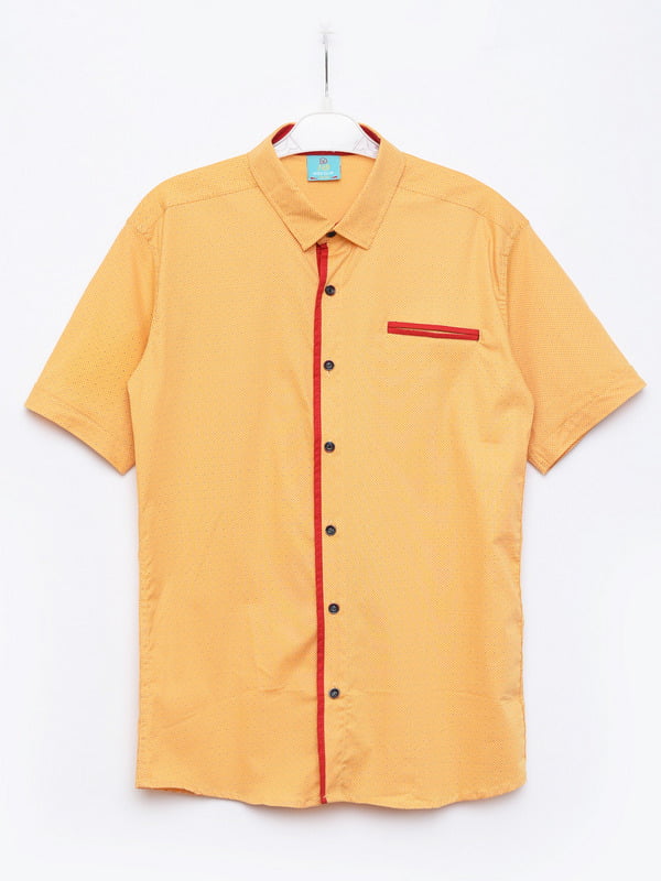 Рубашка оранжевая в горошек | 6497086
