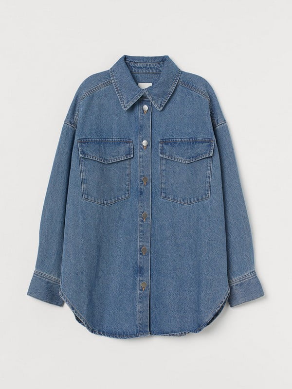 Куртка-сорочка джинсова синя | 6519247
