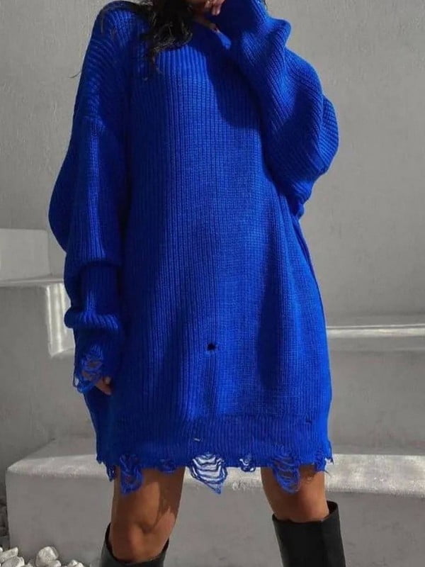 Сукня-светр синя | 6523972