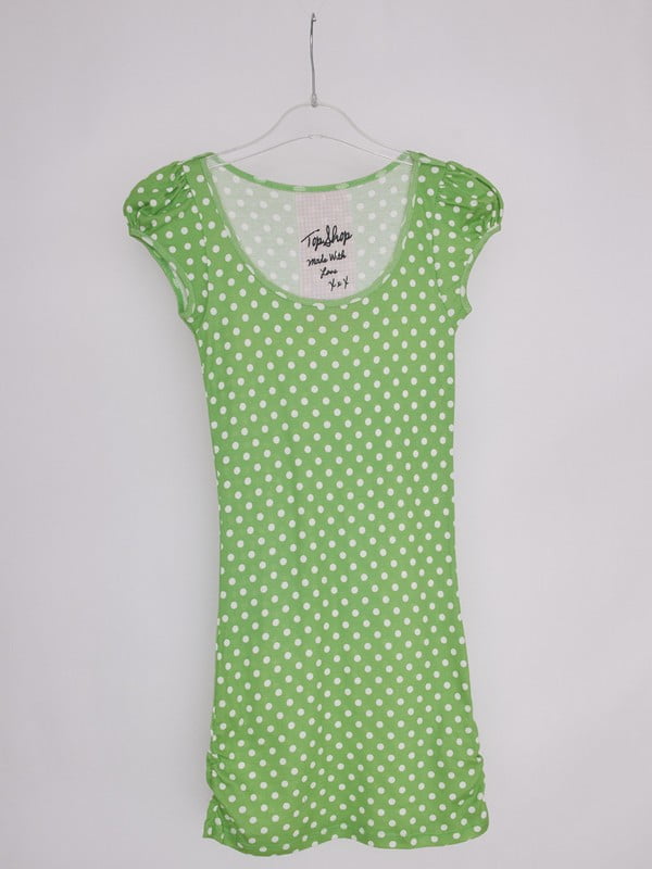 Сукня зелена в горошок | 6535050
