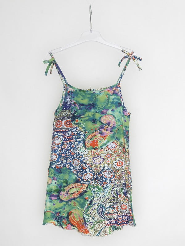 Сукня зеленого кольору в абстрактний принт | 6536877