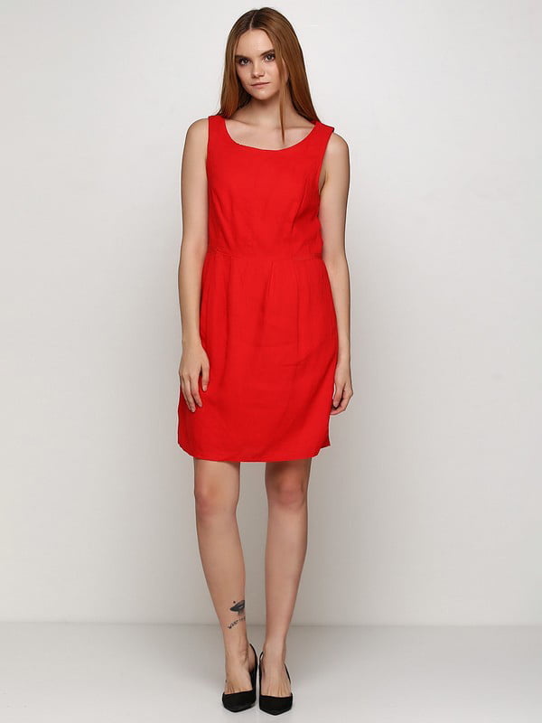 Льняна сукня червоного кольору | 6543800