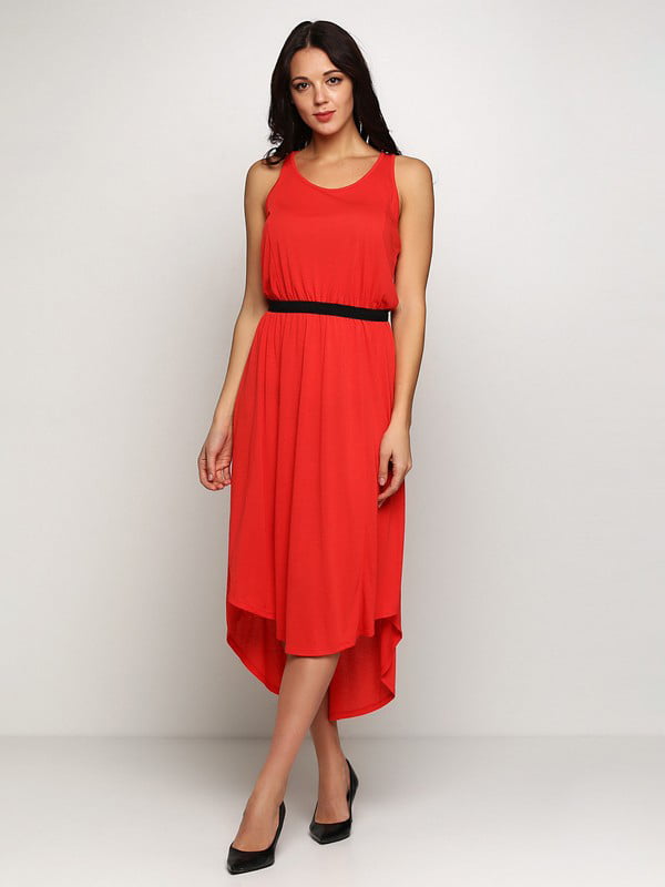 Сукня-міді червоного кольору | 6543806