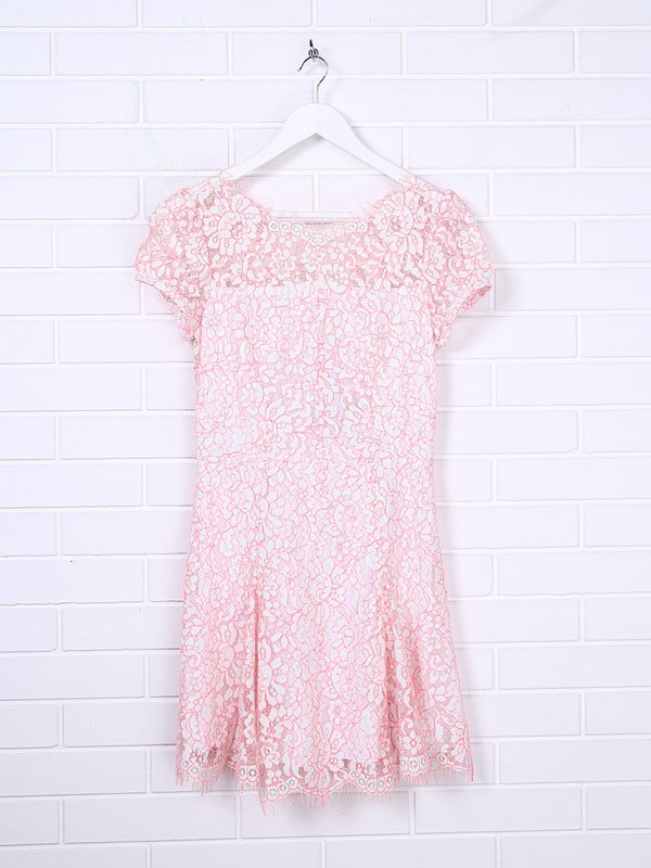 Сукня рожева з принтом | 6546764