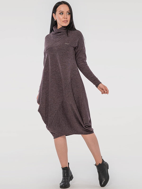 Сукня-светр сіро-фіолетова | 6383919
