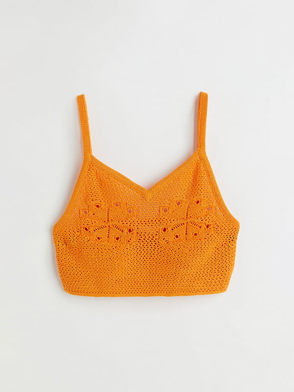 Топ-блузка оранжевого кольору | 6569352