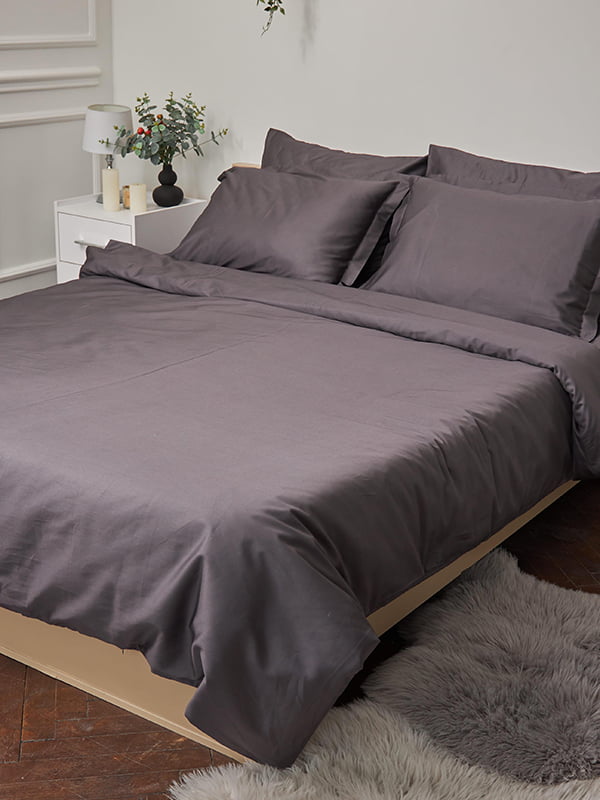 Комплект постельного белья Satin Premium «Rain Cloud» двуспальный: пододеяльник (175х210 см), наволочки (4х70х70 см) | 6571171
