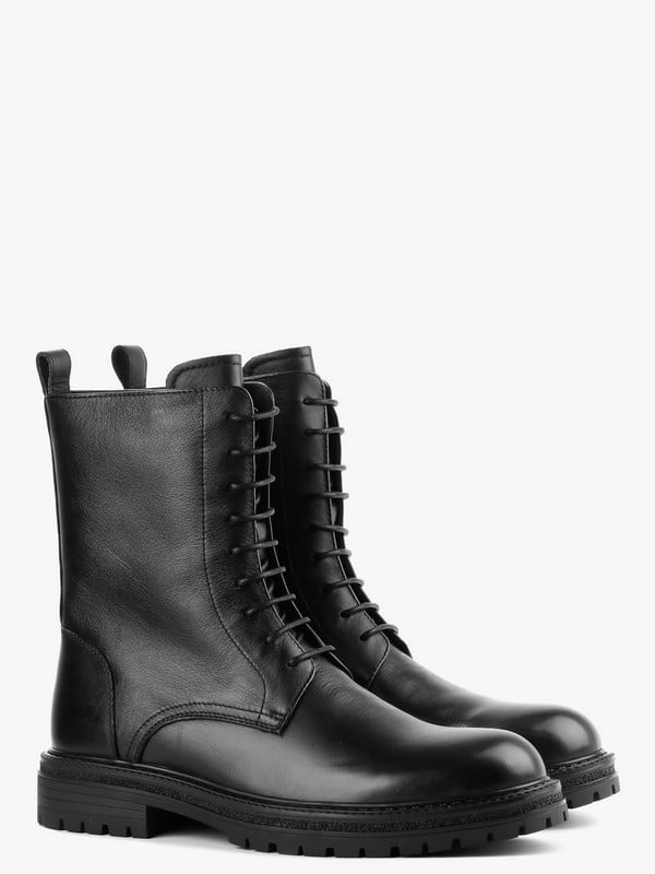 Ботинки черные кожаные | 6583810