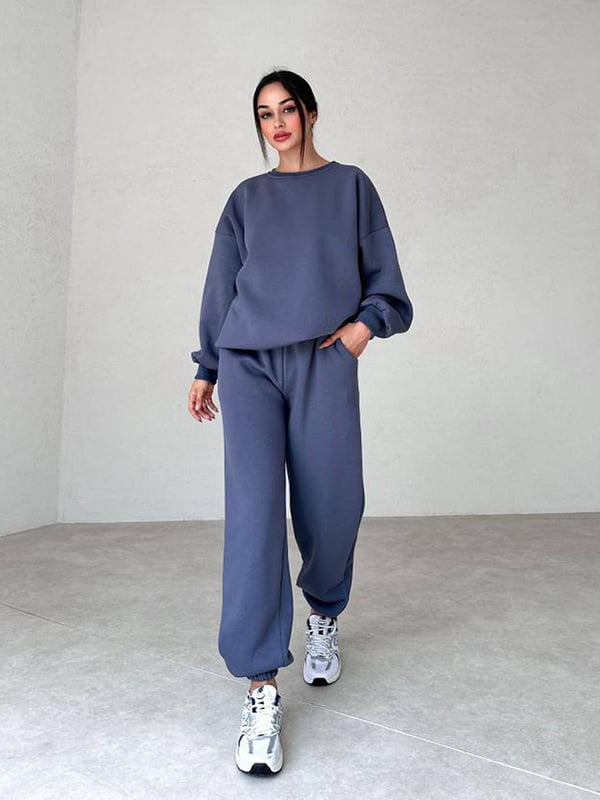 Графітовий костюм: світшот oversize та джогери | 6590391