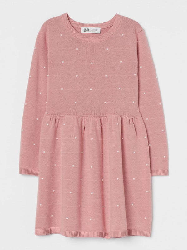 Платье розовое с декором | 6606054