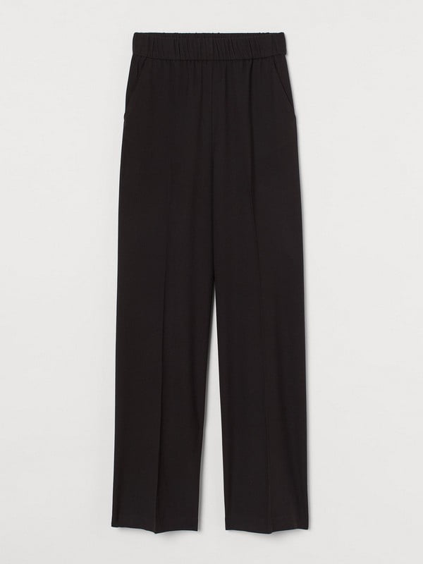 Широкие прямые брюки черного цвета | 6589731
