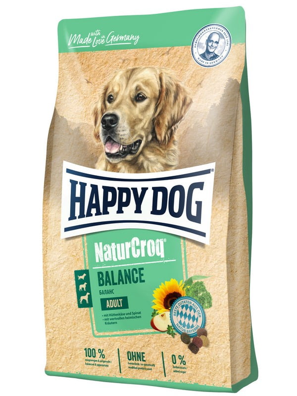 Happy Dog Naturcroq Balance сухой корм с птицей и сыром для требовательных собак 4 кг. | 6611921