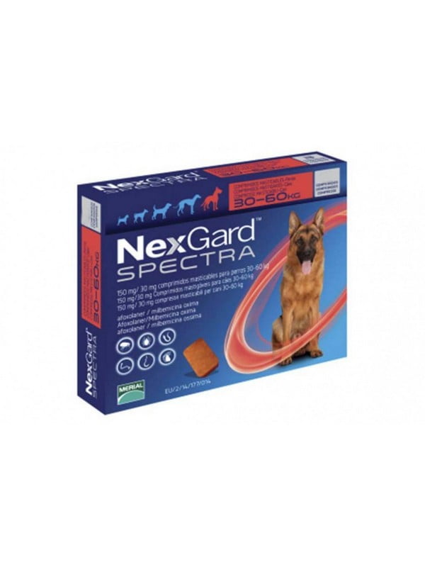 NexGard Spectra ХL таблетки от клещей, блох и гельминтов для собак весом от 30 до 60 кг 1 таблетка | 6612122