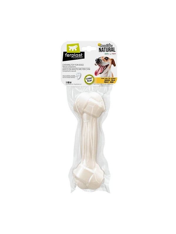 Жувальна кісточка для собак із ароматом курки Ferplast GoodBite Natural Chicken L - 140 гр. - 17 x 5,5 xh 2,6 cm | 6612815