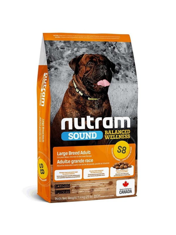 Nutram S8 Sound Balanced Wellness Large Breed Adult Dog корм для собак великих порід | 6613469