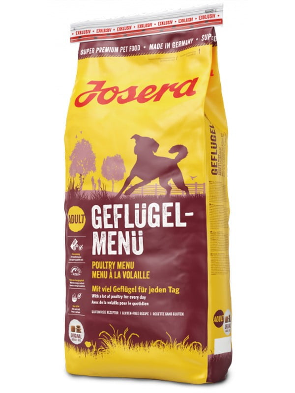 Josera Geflügel - Menü сухий корм для дорослих собак з великою кількістю м'яса птиці | 6613528
