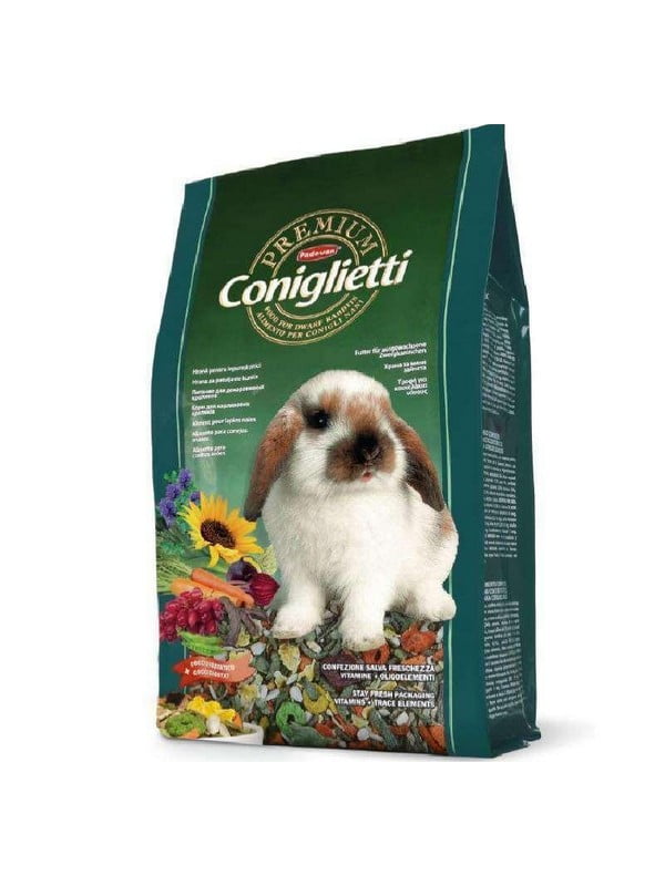 Padovan PREMIUM Coniglietti 2 кг сбалансированный корм для кроликов декоративных | 6613912
