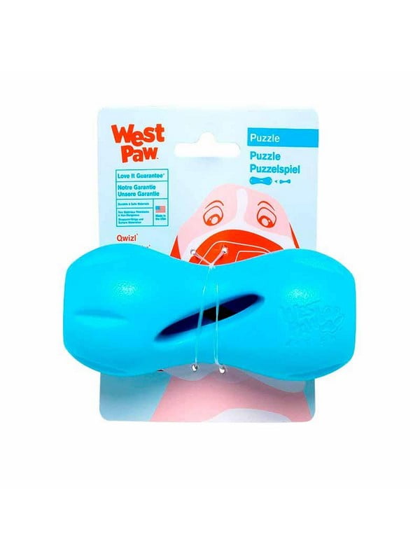 West Paw Qwizl Treat Toy игрушка для собак косточка с отверстием для лакомств | 6613990