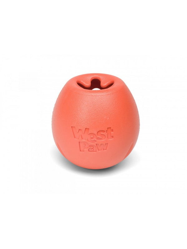 Игрушка для собак мяч с тайником для лакомств West Paw Rumbl Large Eggplant Маленький - 8 см., Оранжевый | 6614003
