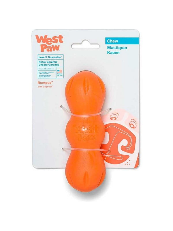 West Paw Rumpus игрушка для собак кость - палка Оранжевый | 6614005