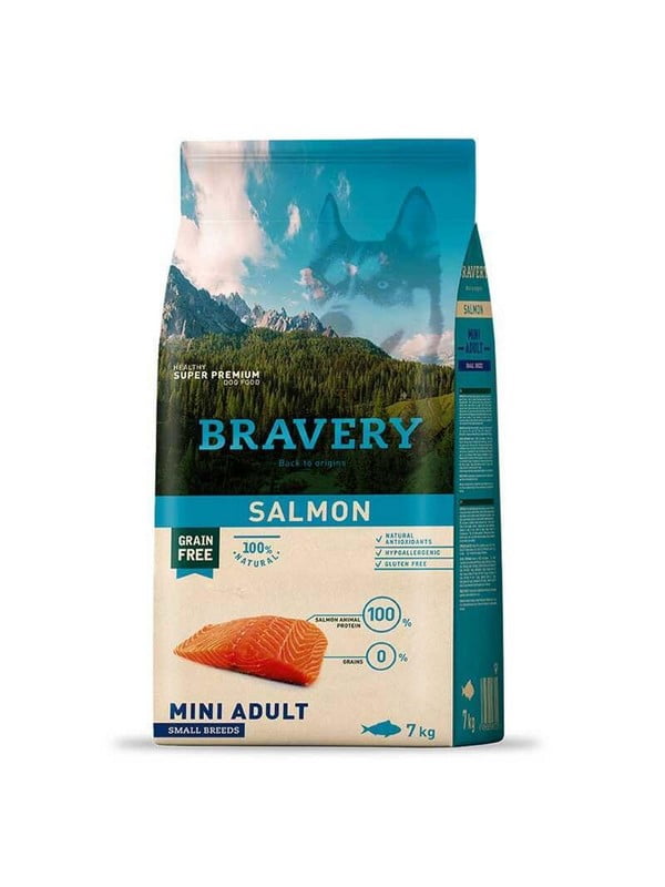 Bravery Salmon Mini Adult беззерновий корм для собак маленьких порід | 6614563