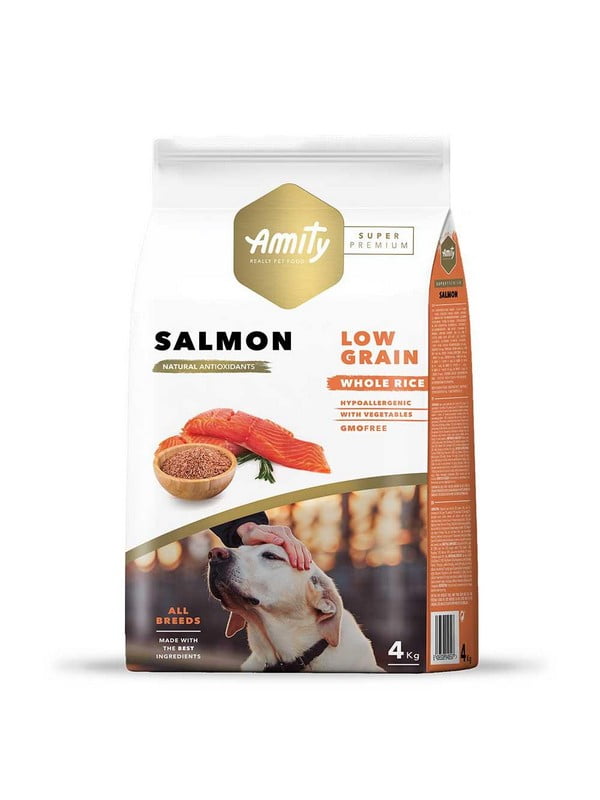 Amity Super Premium Salmon Adult сухий корм для дорослих собак усіх порід 4 кг. | 6614576