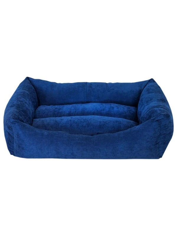 Мягкий диван лежак для котов и собак Milord COOKIE (Милорд) XL - 95 х 70 х 22 см., Синий | 6614815