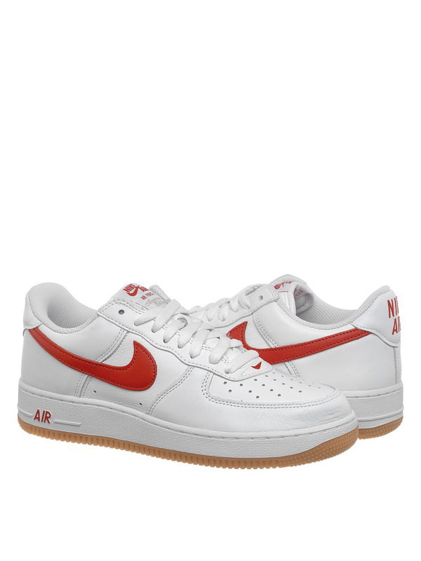 Кросівки білі з червоним логотипом Air Force 1 Low Retro  | 6617120