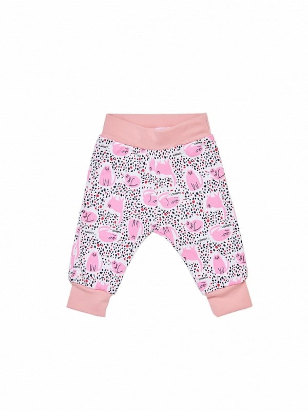 Розовые штанишки с рисунком котиков | 6618879