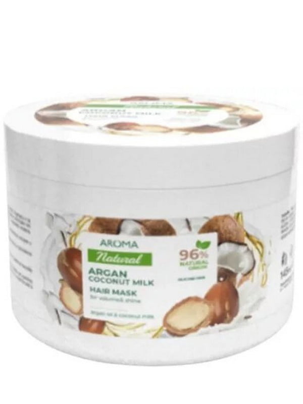 Маска для объема и блеска волос Аргановое масло и кокосовое молоко (450 мл) | 6620533