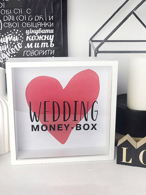 Деревянная копилка для денег Wedding money-box | 6621281