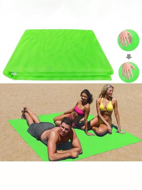 Пляжний килимок анти-пісок 200х200 см (салатовий) | 6622023