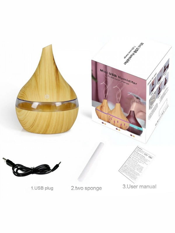 Зволожувач повітря Ultrasonic Aroma Humidifier кольору світле дерево | 6623083