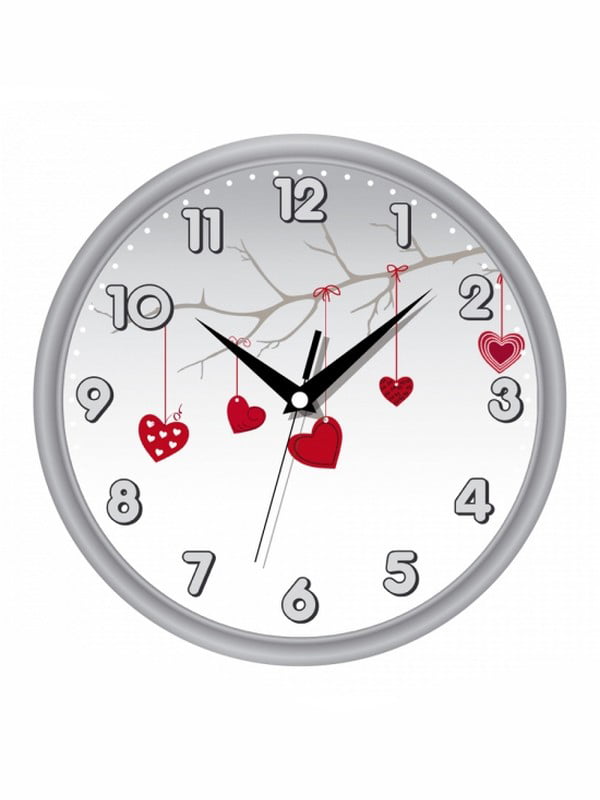 Настінні годинники Сlassic День Святого Валентина Grey | 6623420