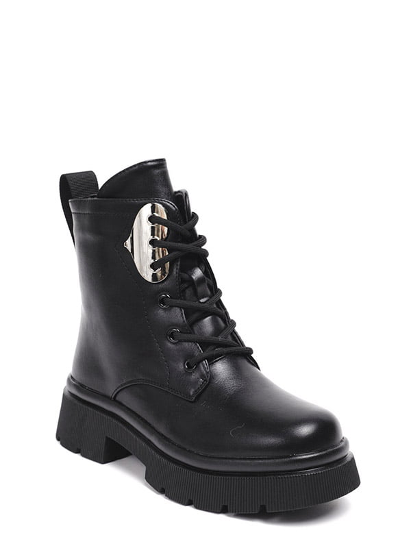Черевики чорні на шнурівці | 6629612