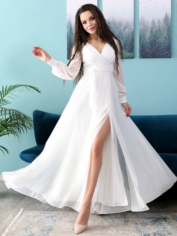 Сукня весільна біла блискуча | 6506376