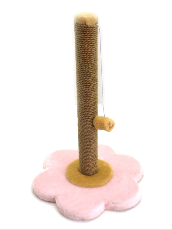 Кігтеточка Дряпка для кішок Zoo-hunt Фіалка рожева 38х38х63 см | 6633263