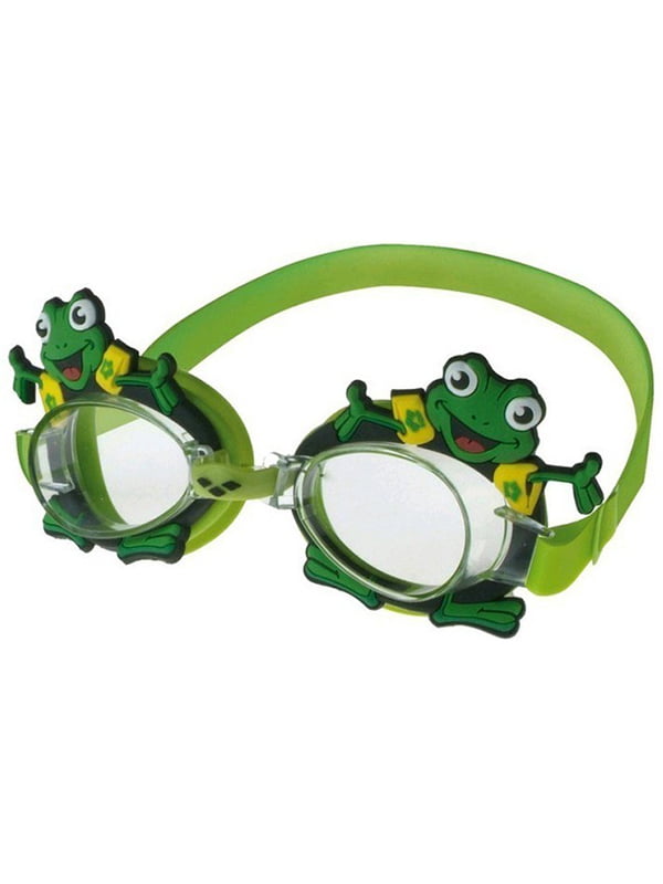 Очки для плавания зеленые с лягушками | 6641810