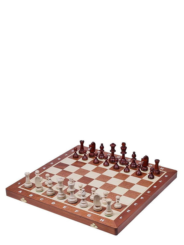 Элитные деревянные шахматы турнирные с утяжелителем №6 для соревнований подарочные 53 х 53 см | 6645167