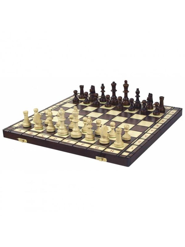 Элитные деревянные шахматы турнирные с утяжелителем для соревнований подарочные 40,5 х 40,5 см | 6645171