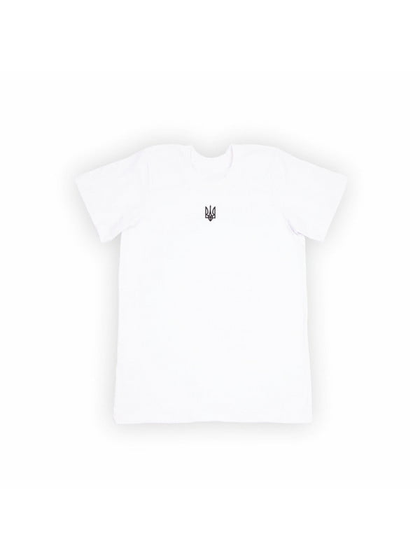 Патриотическая футболка "Тризуб" белая | 6650505