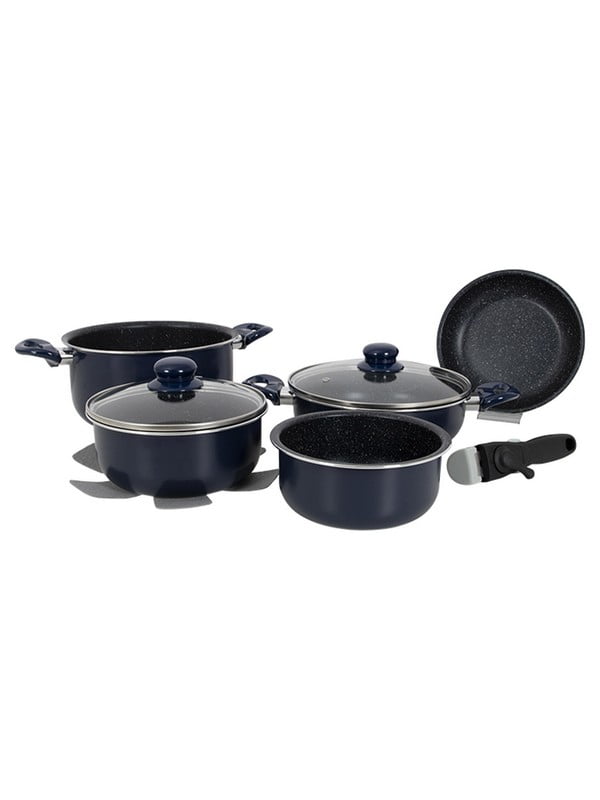 Набір посуду Cookware Set induction 8 предметів Bule | 6651564